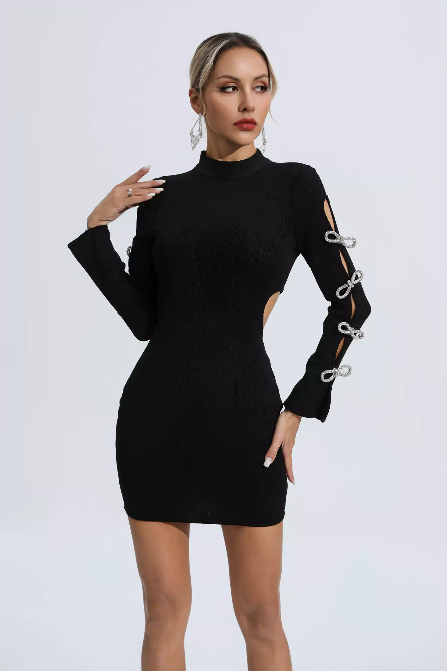 Melora Cutout Bandage Dress In Black