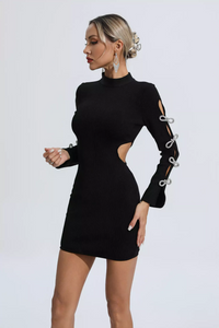 Melora Cutout Bandage Dress In Black
