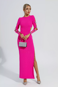 Emory Bandage Cutout Maxi Dress In Pink