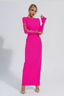 Emory Bandage Cutout Maxi Dress In Pink