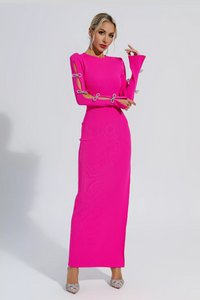 Emory Bandage Cutout Maxi Dress In Pink