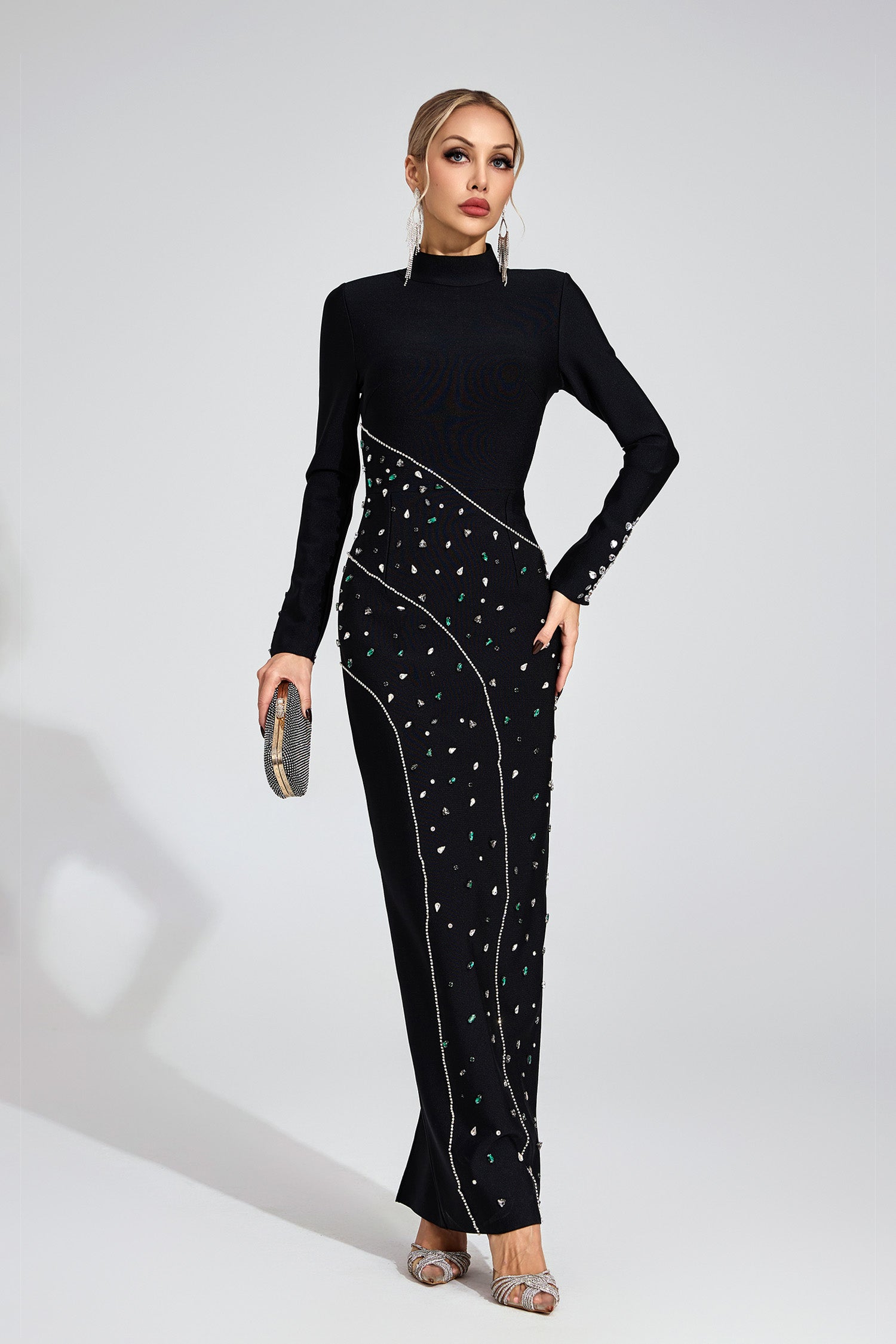 Qyria Sequined Maxi Dress