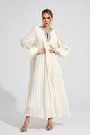 Joran Apricot Feather Maxi Dress