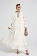 Joran Apricot Feather Maxi Dress