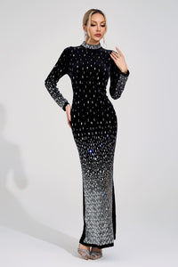 Moryndal Black Mermaid Maxi Dress