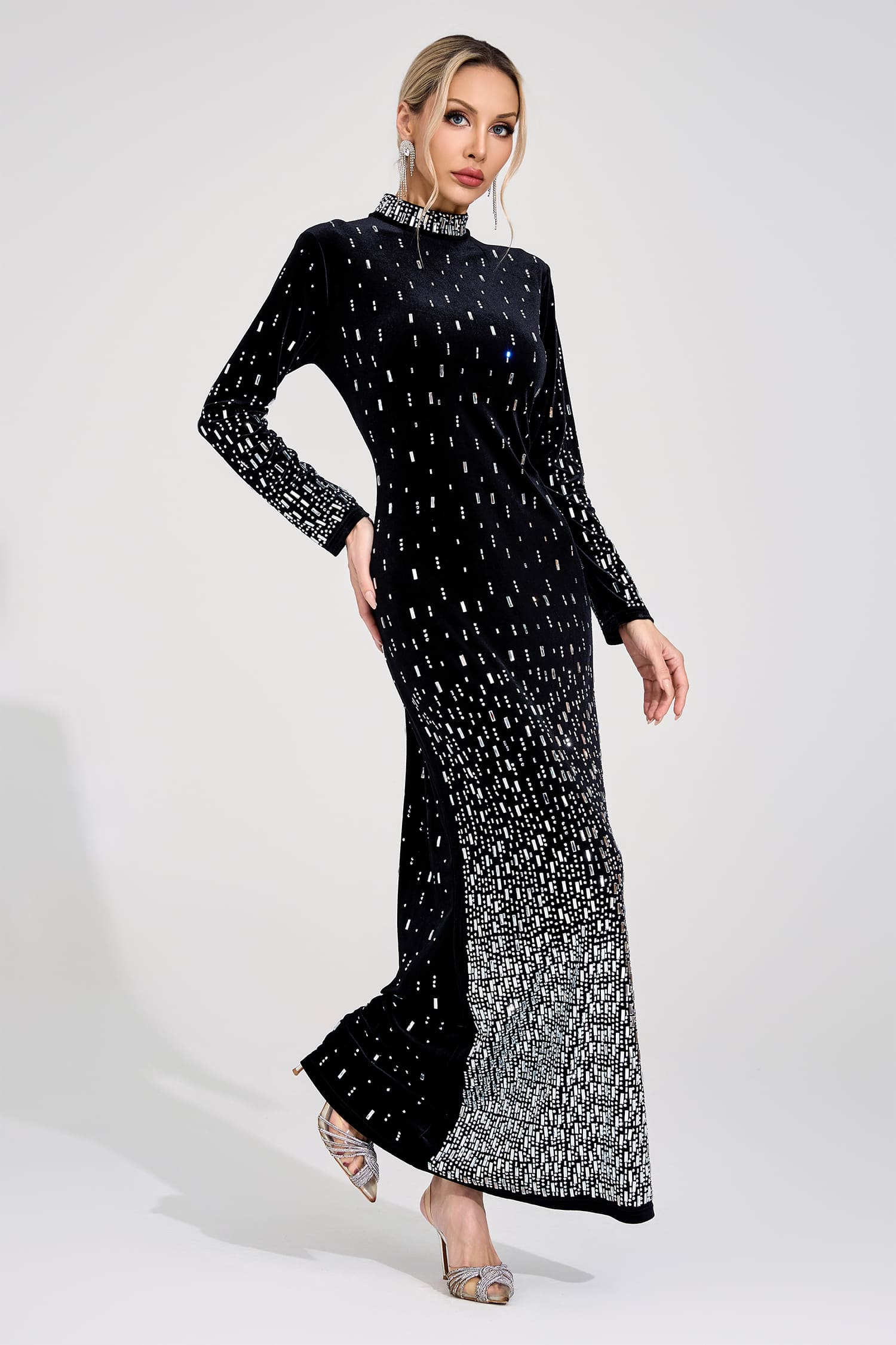 Moryndal Black Mermaid Maxi Dress