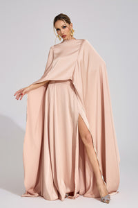 Branveric Champagne Scarf Maxi Dress