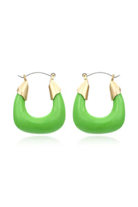 Maelira Green Resin Earrings