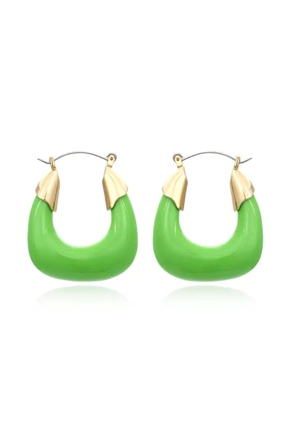 Maelira Green Resin Earrings
