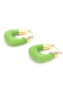 Maelira Green Resin Earrings