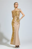 Tyrelune Apricot Mermaid Formal Dress