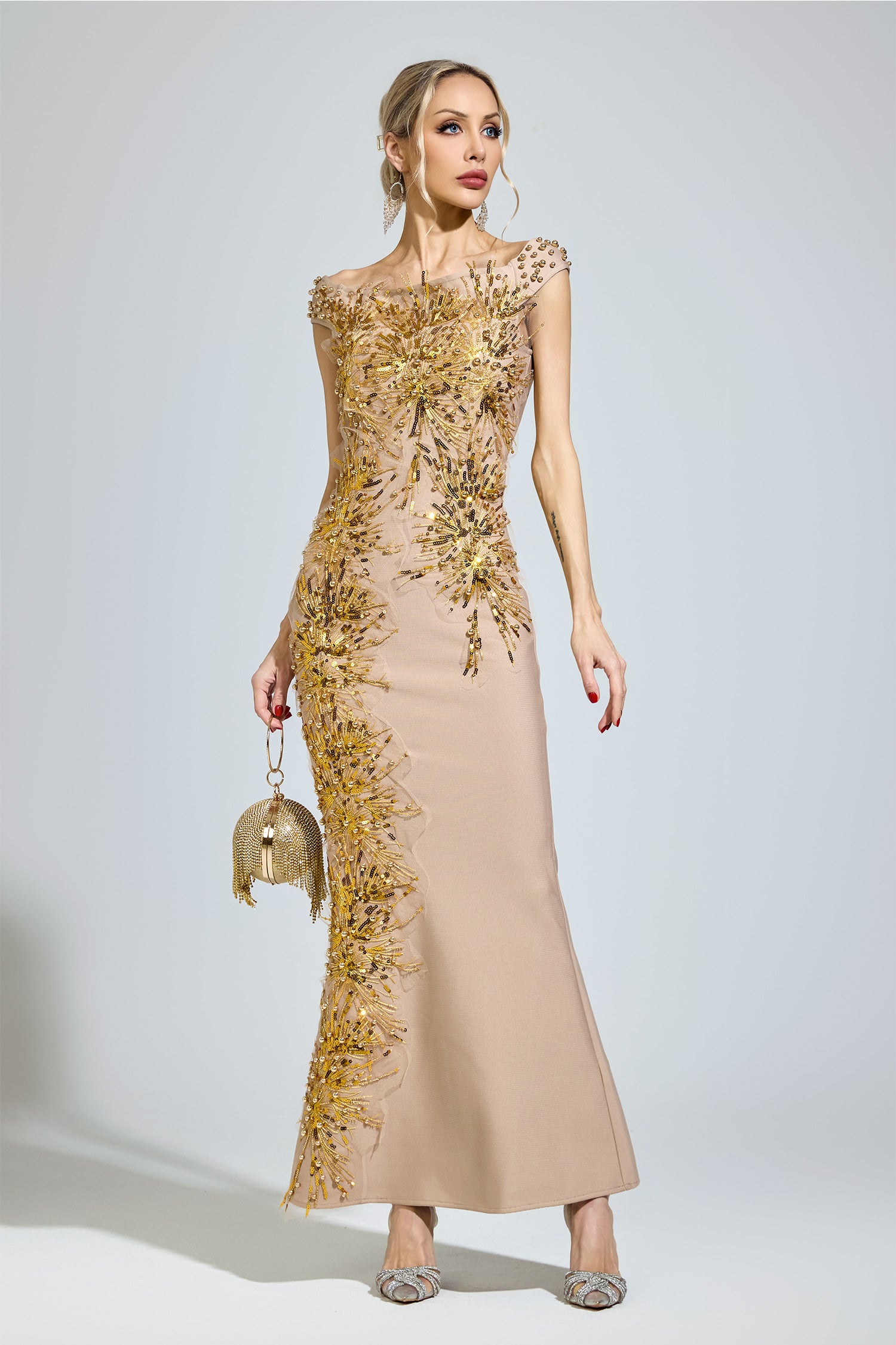 Tyrelune Apricot Mermaid Formal Dress
