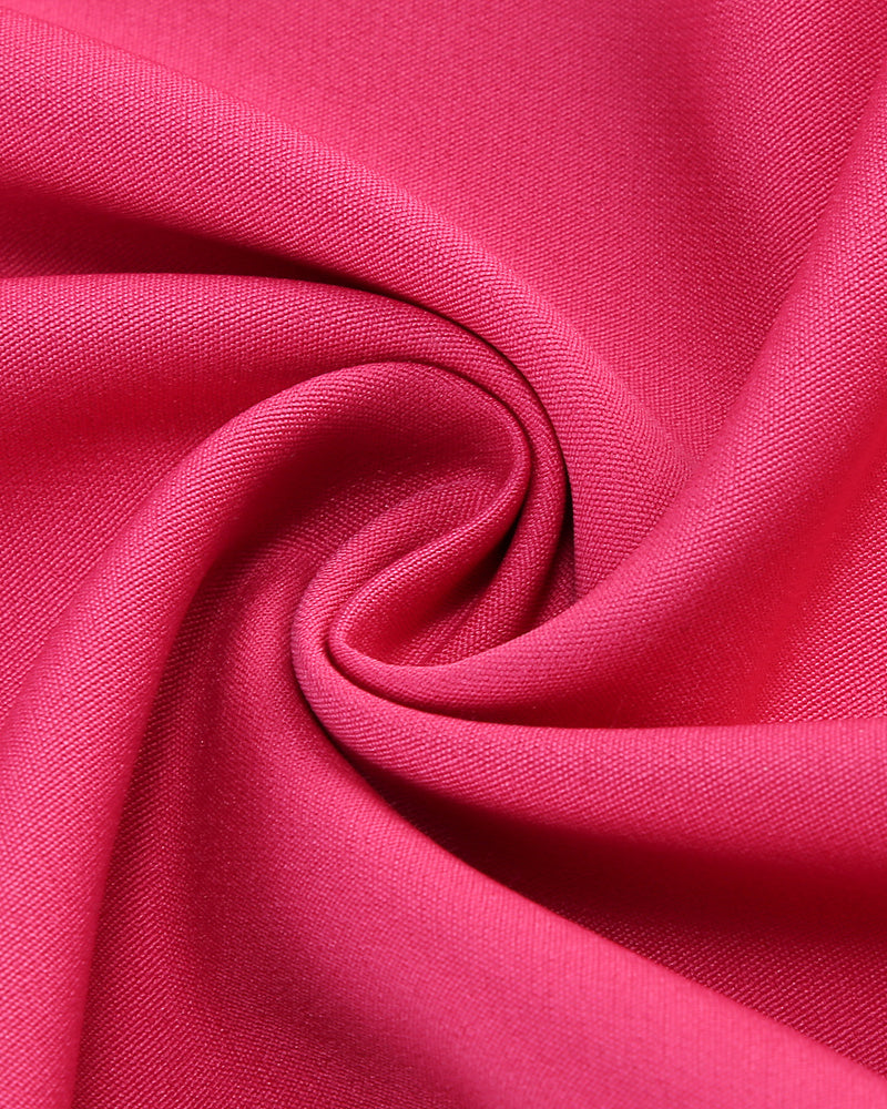 Dorevin Contrast-Color Pleated Maxi Dress