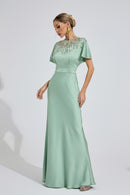 Bambina Diamond Maxi Dress In Green