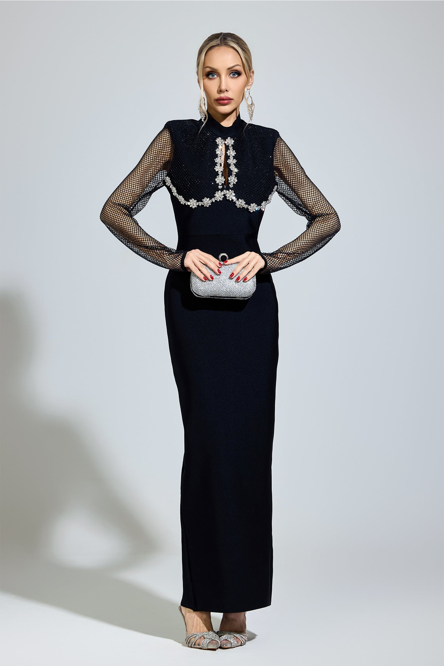 Nexaviel Black Diamond Bandage Dress
