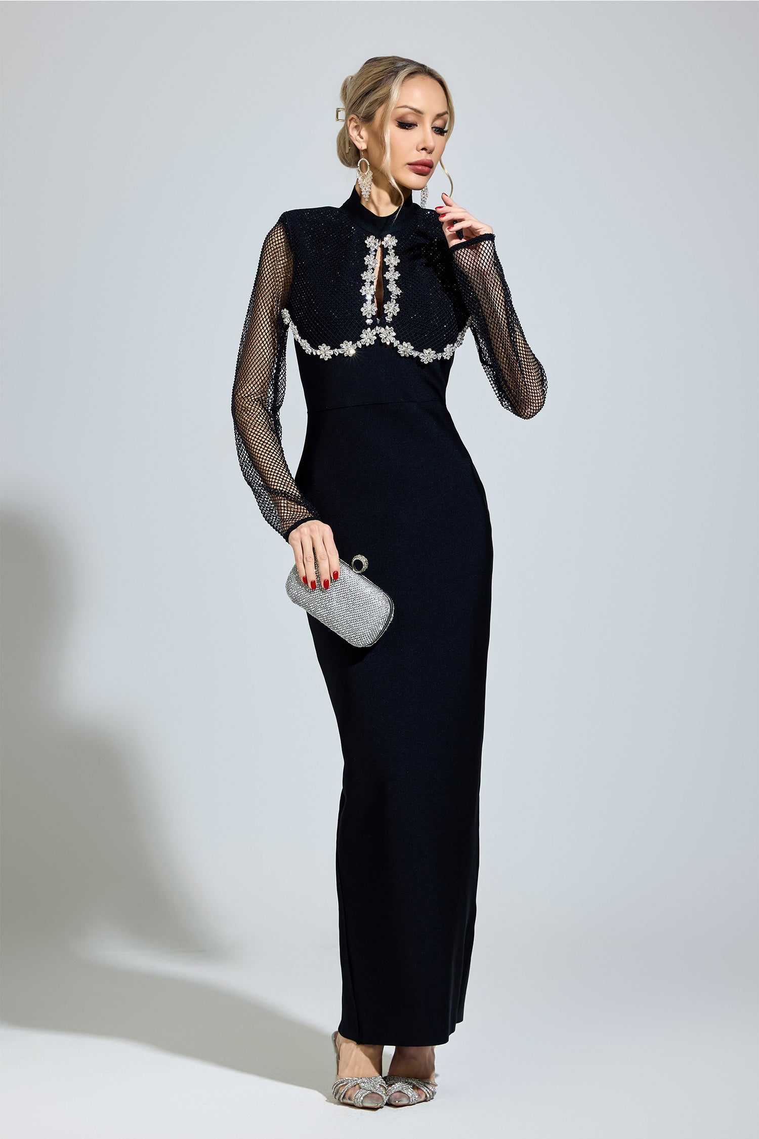 Nexaviel Black Diamond Bandage Dress