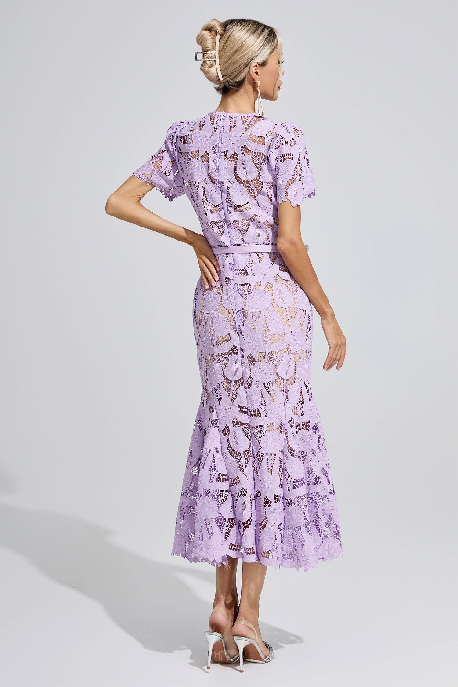 Freeya Purple Lace Mermaid Maxi Dress