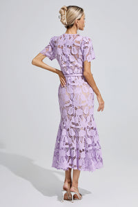 Freeya Purple Lace Mermaid Maxi Dress