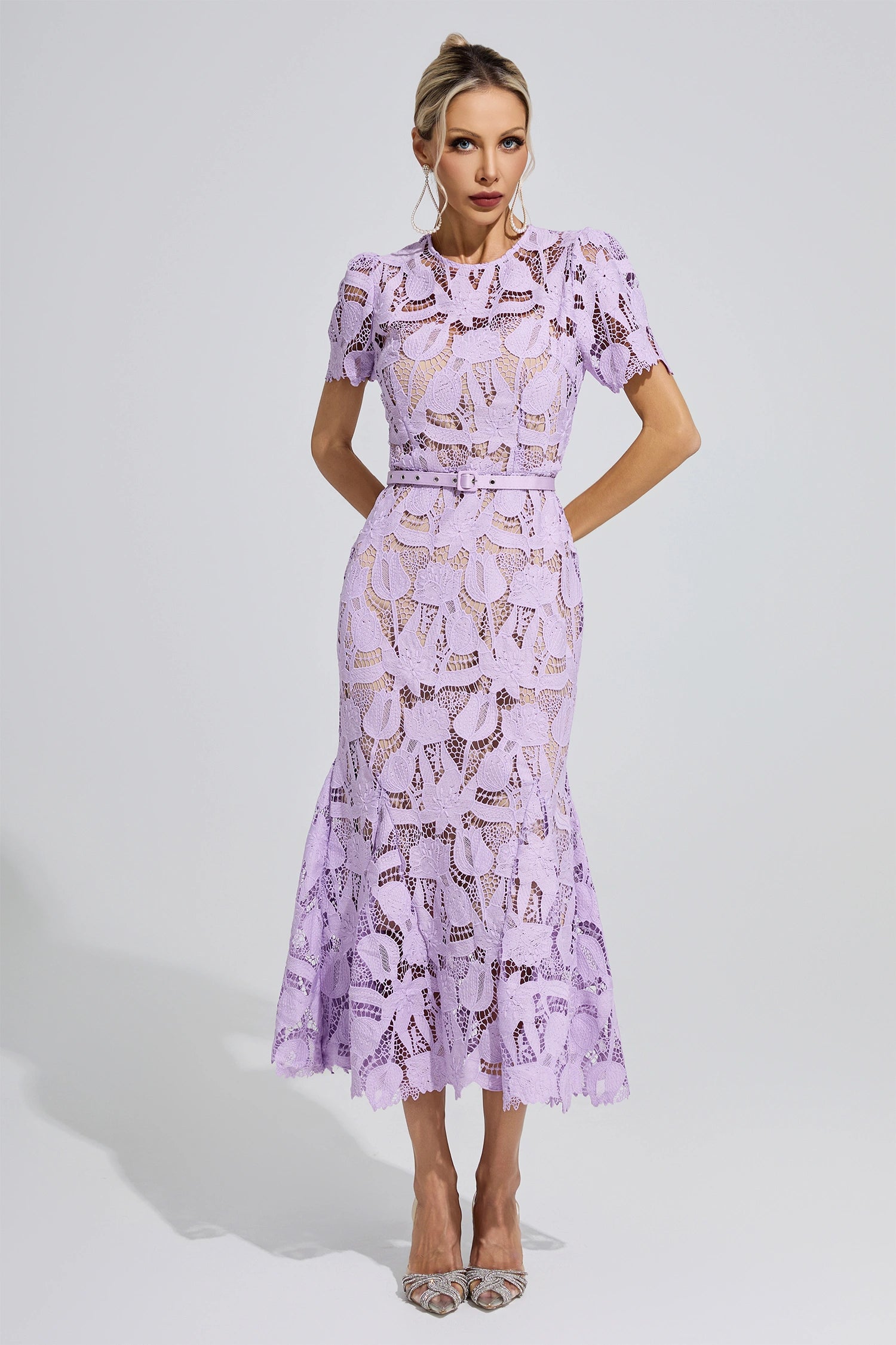 Freeya Purple Lace Mermaid Maxi Dress