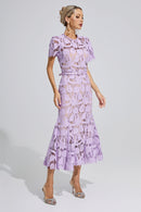 Freeya Purple Lace Mermaid Maxi Dress