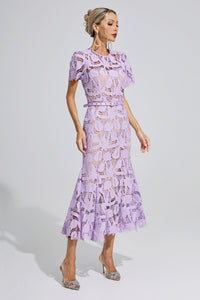 Freeya Purple Lace Mermaid Maxi Dress