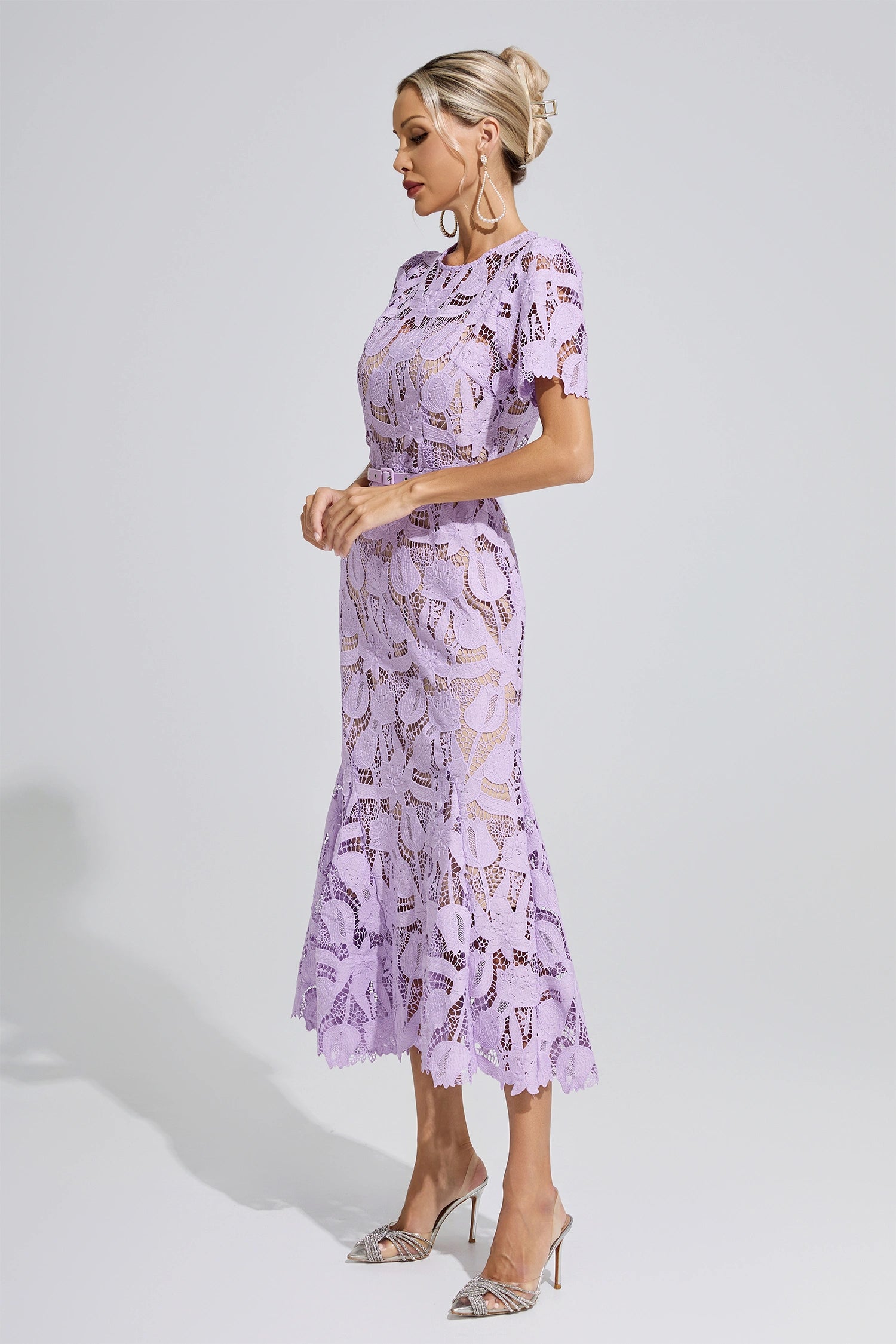 Freeya Purple Lace Mermaid Maxi Dress