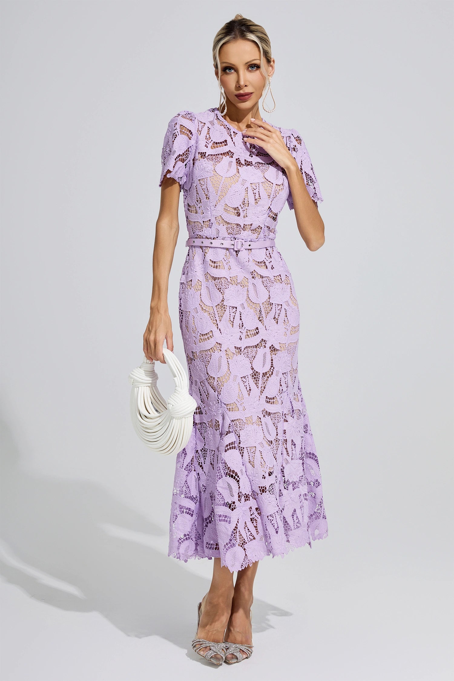 Freeya Purple Lace Mermaid Maxi Dress