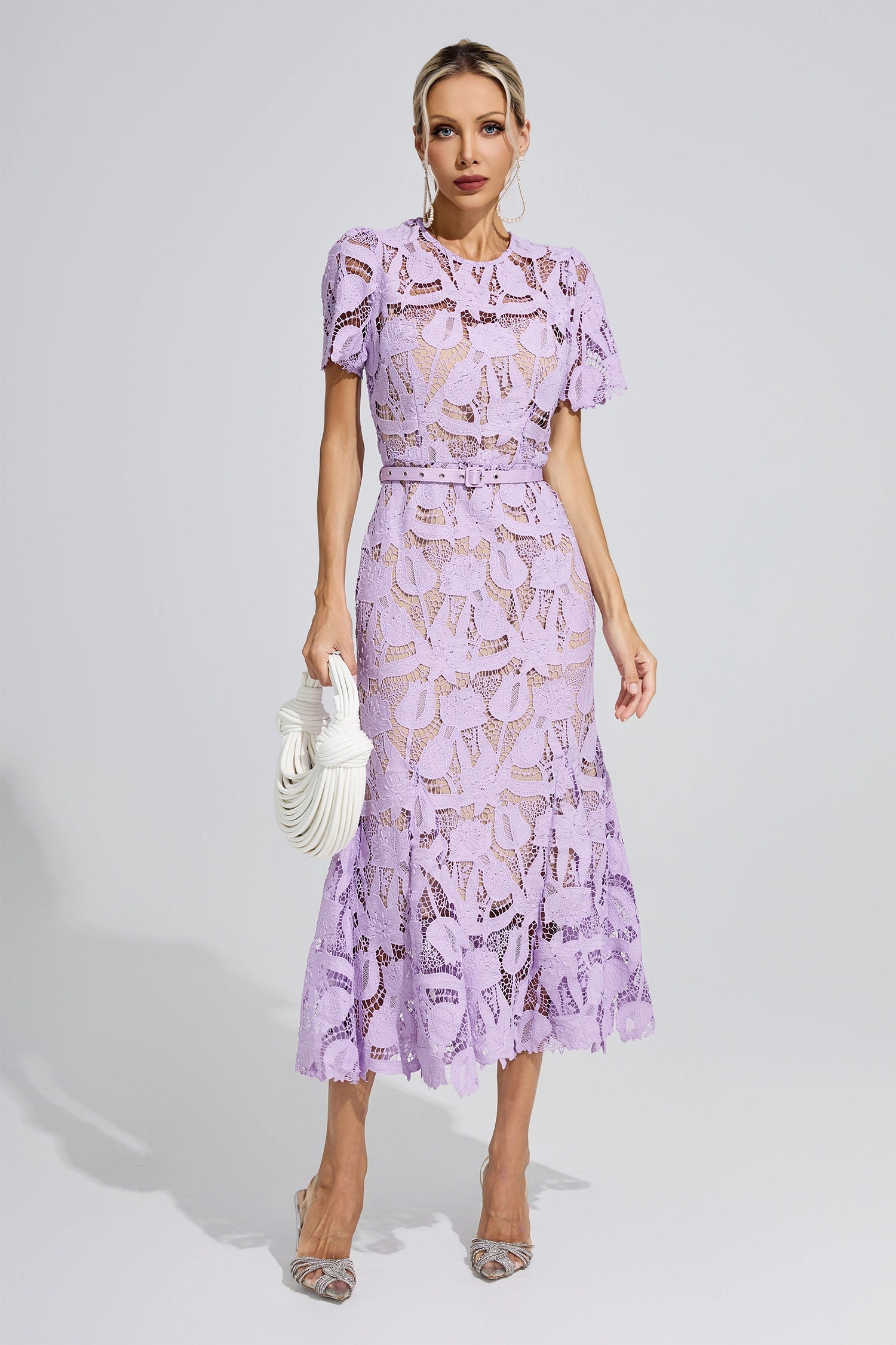 Freeya Purple Lace Mermaid Maxi Dress