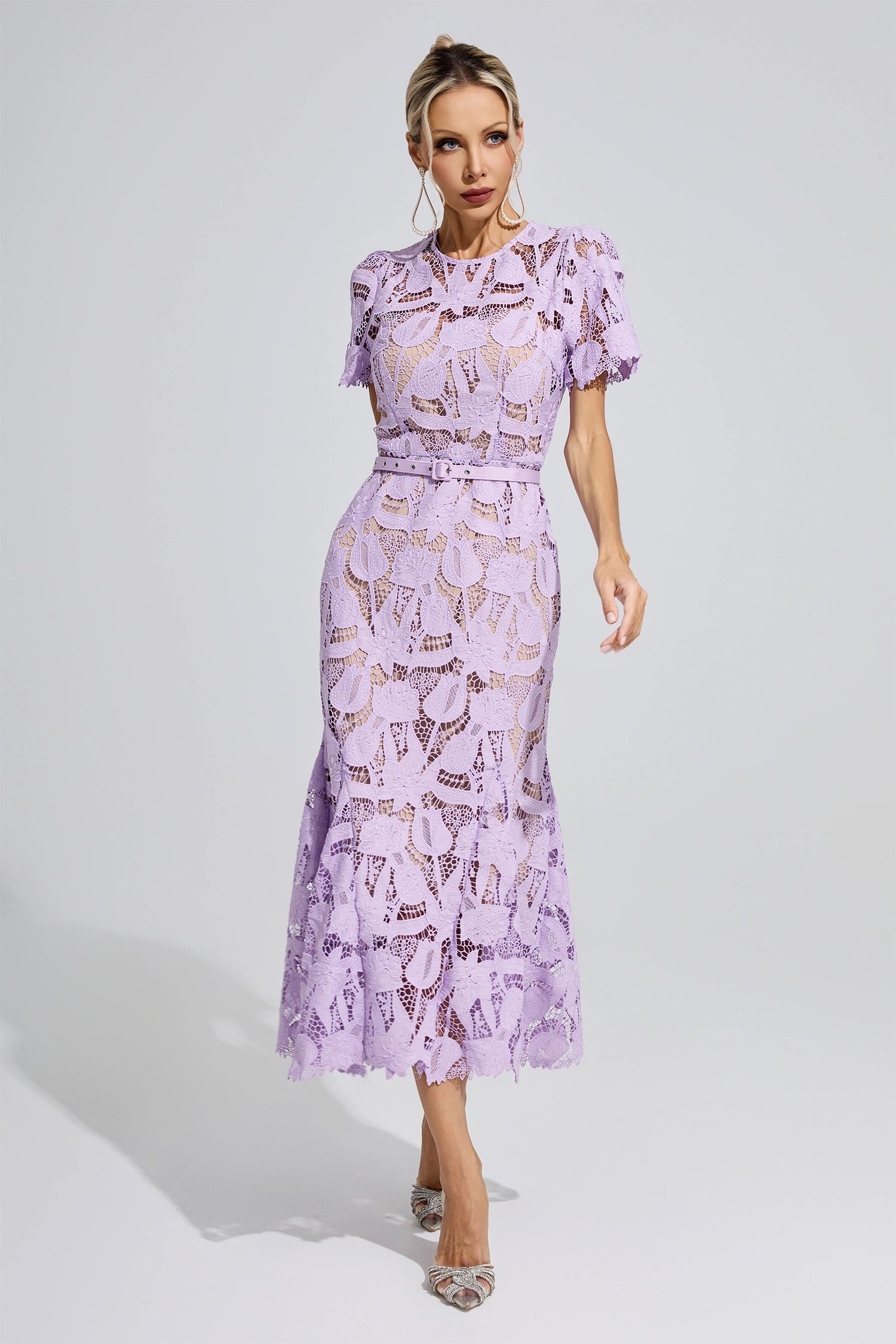 Freeya Purple Lace Mermaid Maxi Dress