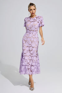 Freeya Purple Lace Mermaid Maxi Dress