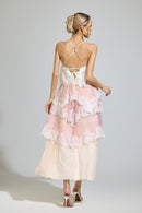 Ravelix Pink Lace Party Dress