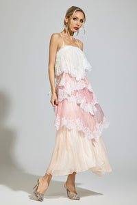 Ravelix Pink Lace Party Dress