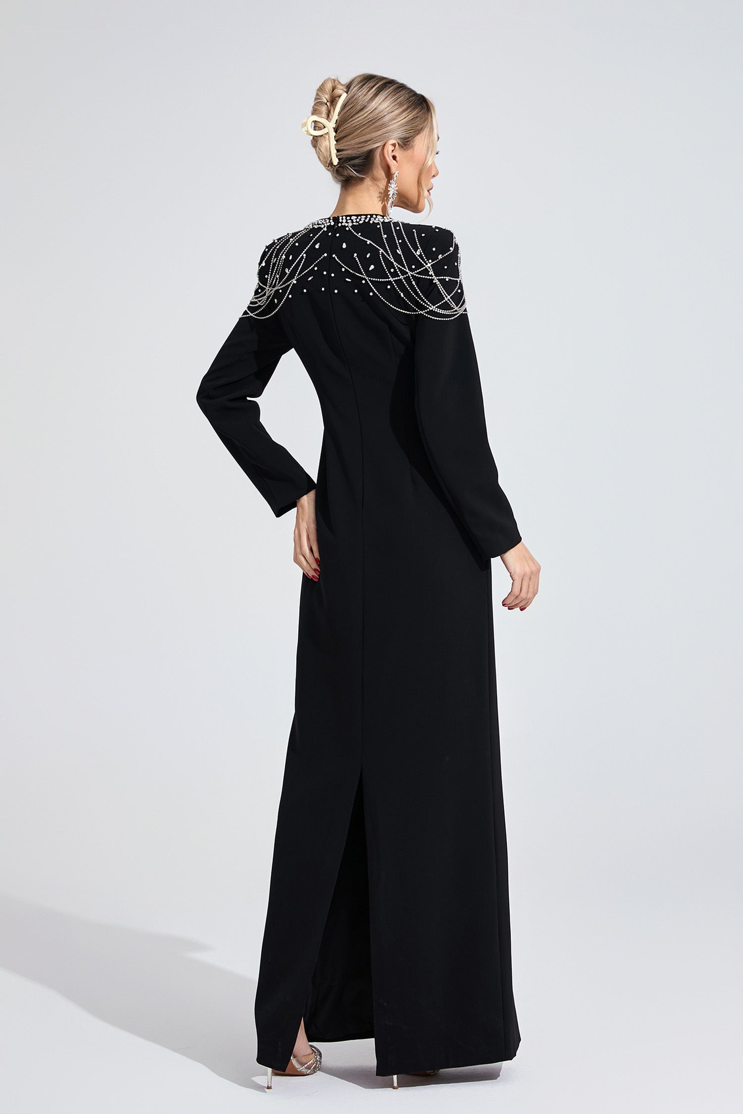 Fendralix Black Diamond Maxi Dress