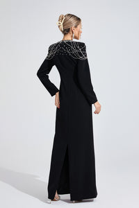 Fendralix Black Diamond Maxi Dress