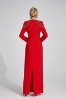 Fendralix Red Diamond Maxi Dress