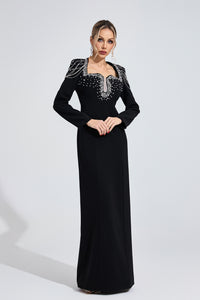 Fendralix Black Diamond Maxi Dress
