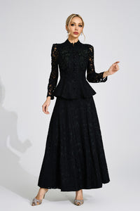 Firmino Black Lace Two Piece Set