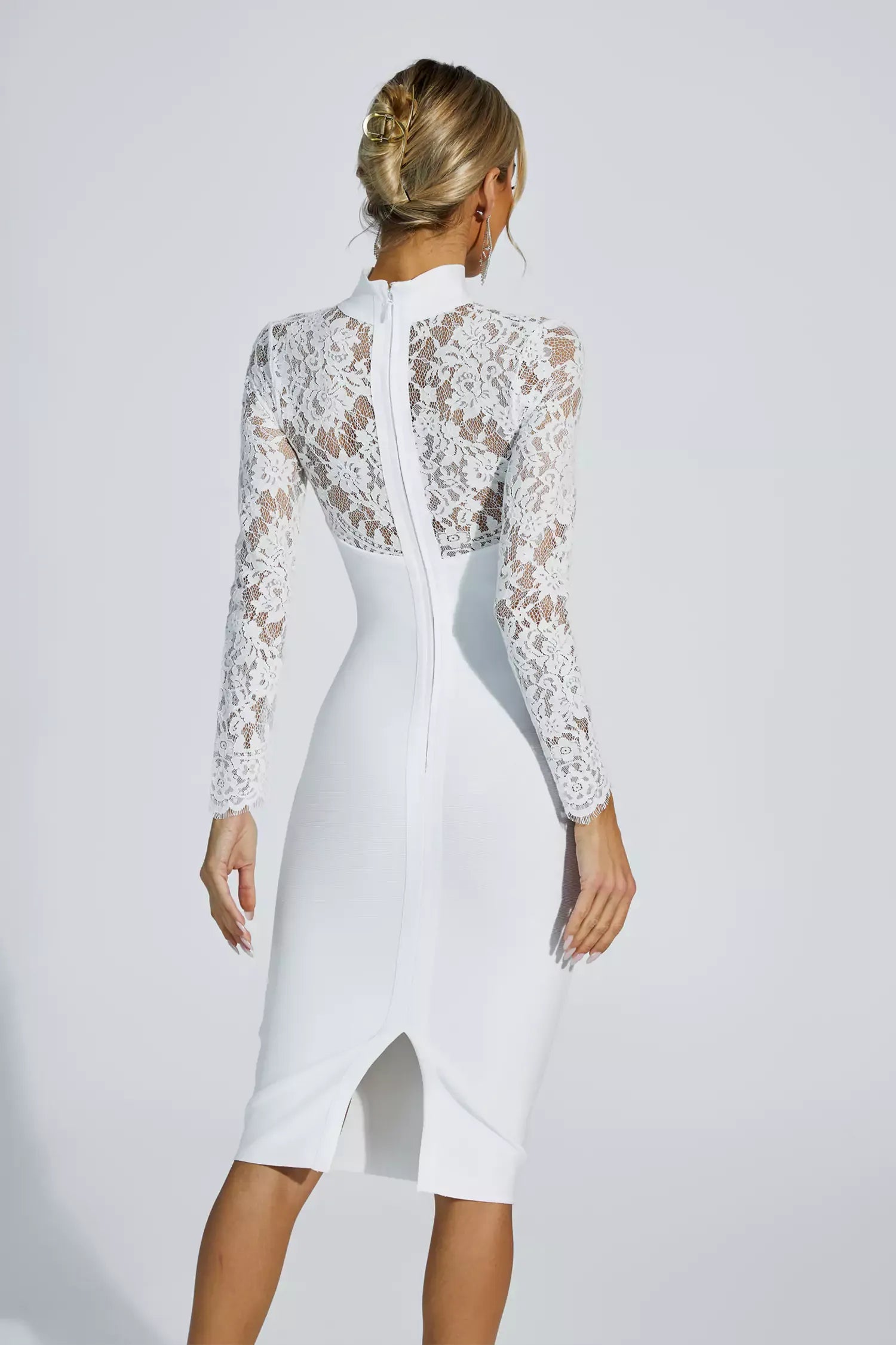 Neckline White Bodycon Midi Dress Nigerian Lace Lace Unique Stylish Dresses Elegant Lace Dress Women's White Neckline White Bodycon Midi Dress Nigerian Lace Lace Unique Stylish Dresses Elegant Lace Dress Women's White