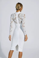 Kawko Lace Sleeve Bandage Dress In White