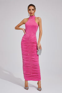 Lizzie Rose Red Diamond Maxi Dress