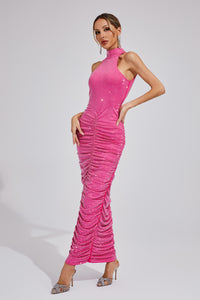 Lizzie Rose Red Diamond Maxi Dress