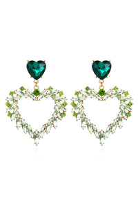 Ajaz Green Heart Earrings