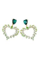 Ajaz Green Heart Earrings