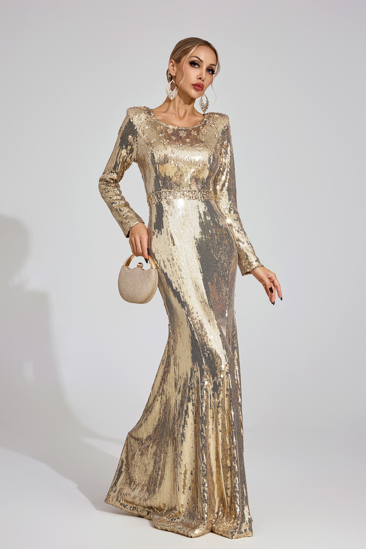 Baldev Sequined Maxi Dress