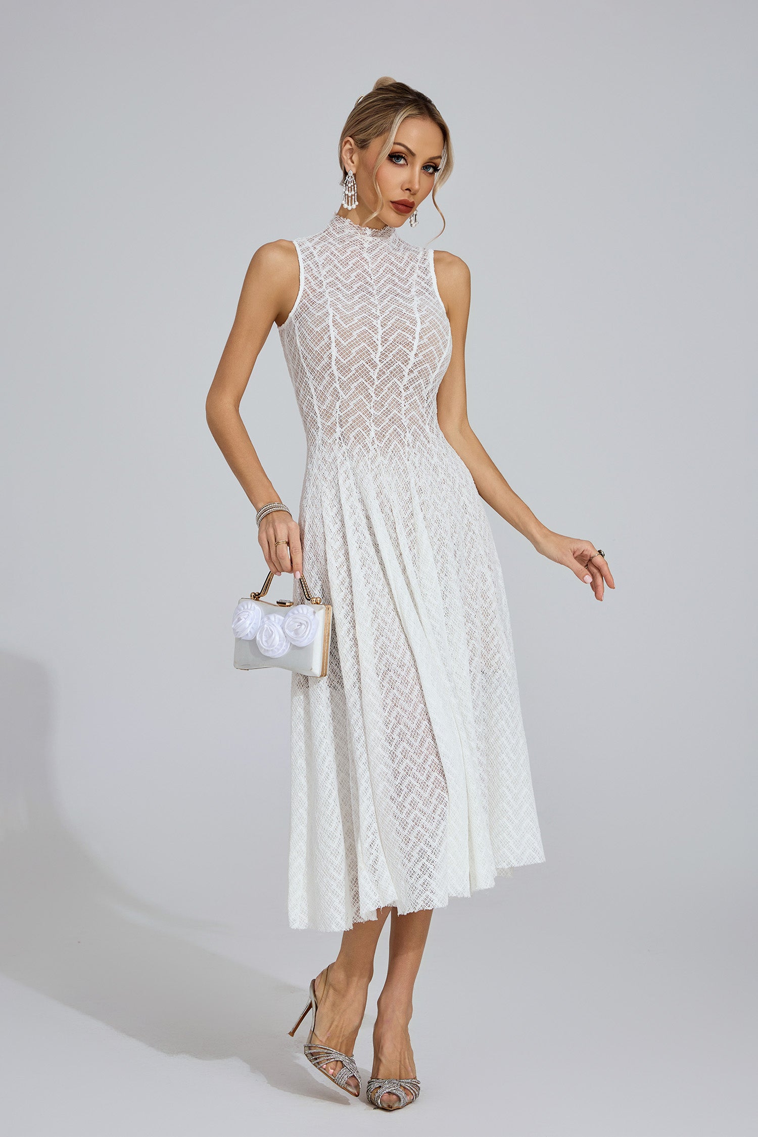 Eryndel Sleeveless Maxi Dress In White