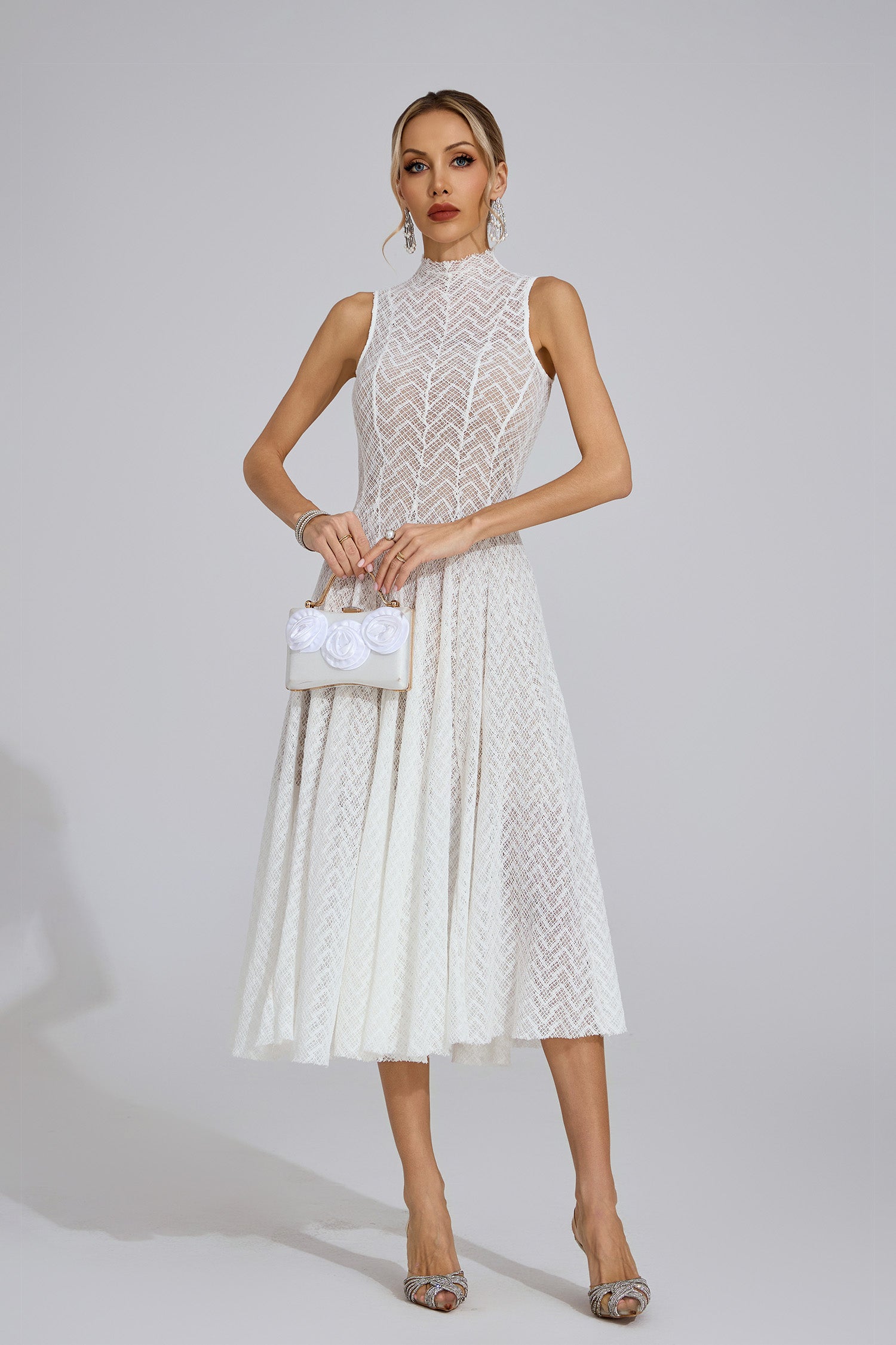 Eryndel Sleeveless Maxi Dress In White