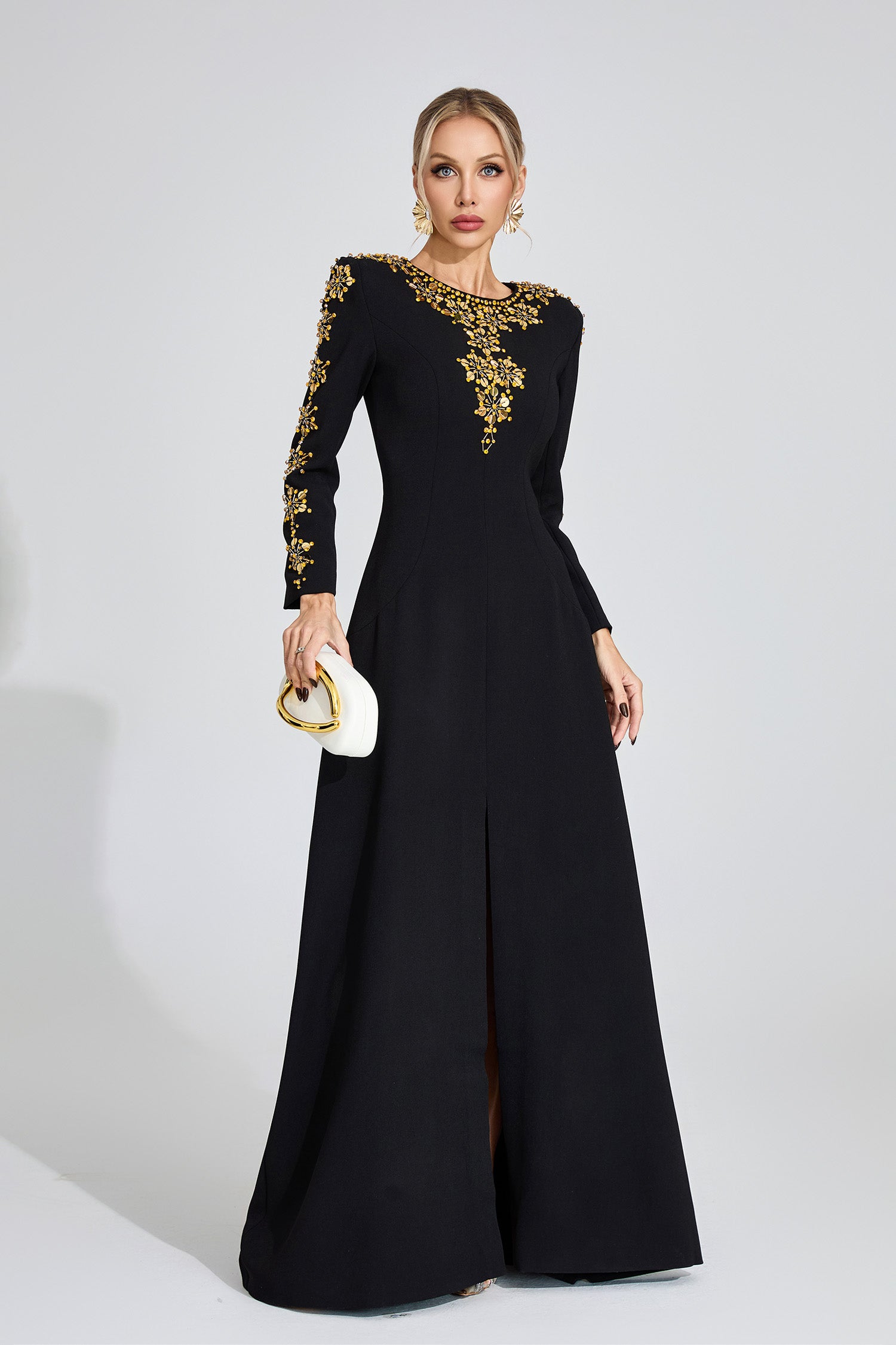 Eilley Diamond Maxi Dress In Black