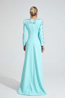 Eilley Bule Diamond Maxi Dress