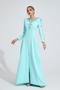 Eilley Bule Diamond Maxi Dress