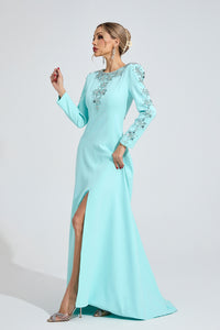 Eilley Bule Diamond Maxi Dress